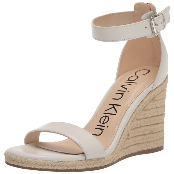 Shoes - Calvin Klein Women's Noshela Wedge Sandal Size 11 White